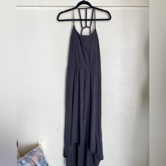 Athleta Dresses & Skirts - ATHLETA black hi low midi dress strappy athletic 2